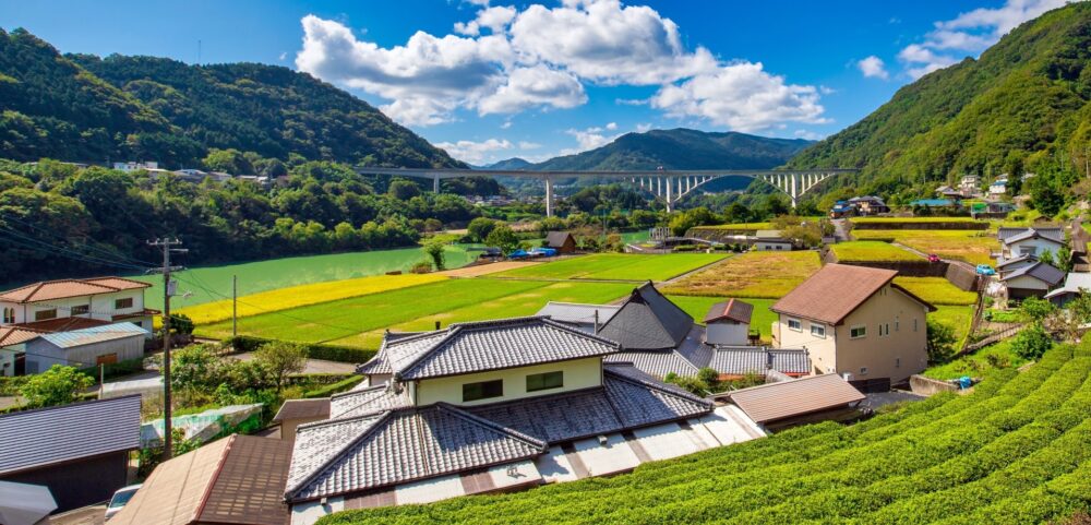 徳島県の田舎の風景